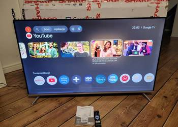 TV Sharp 55GP6760E 55 QLED 4K GoogleTV na gwarancji do 11.04.2028