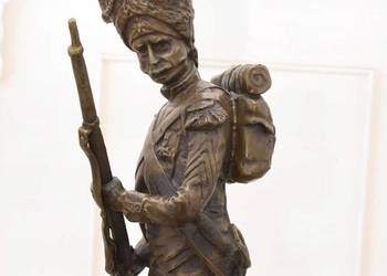 Grenadier Francuski - Żołnierz z Brązu - Figura Wojskowa - Kolekcjonerska