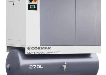 Sprężarka śrubowa z osuszaczem i zbiornikiem 270L - LUFT 700 COMPACT 5,5kW