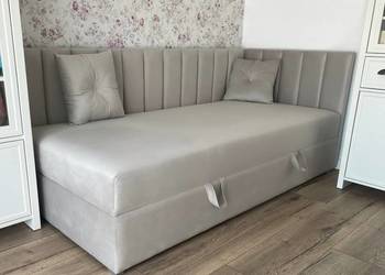 Łóżko dla dzieci 80x200 z materacem i pojemnikiem + PANEL BOCZNY