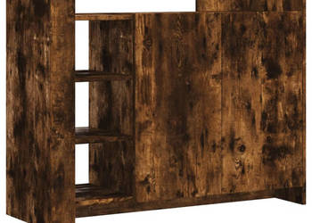 Szafka przydymiony dąb 100x35x75 cm materiał drewnopochodny WM-848413