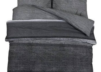 Zestaw pościeli ciemnoszary 200x220 cm bawełna WM-136487