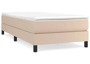 Łóżko kontynentalne z materacem cappuccino ekoskóra 90x200 cm WM-3144242