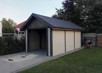 Wiata garazowa z pełna zabudową Wiata garazowa z pełna zabudową