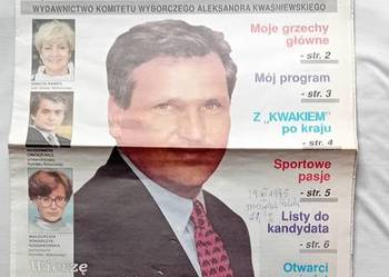 Goniec Wyborczy. Gazetka reklamowa Aleksandra Kwaśniewskiego, 1995 r.