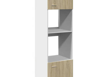 Szafka na mikrofalówkę dąb sonoma 60x57x207 cm płyta wiórowa WM-849627