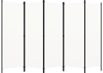 Parawan 5-panelowy biały 250 x 180 cm WM-320723