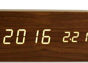 WOODOO CLOCK drewniany cyfrowy zegar LED