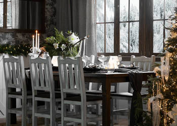 Stylowy stół drewniany do jadalni MES 02