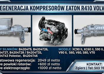 REGENERACJA Kompresora Volvo XC90 XC60 S90 V60 T6 T8 Eaton R410 2.0 Drive-E