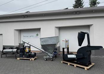 LINIA PRODUKCJA PASZY KARMY 800kg/h DREWNO TROCINA SŁOMA SIANO
