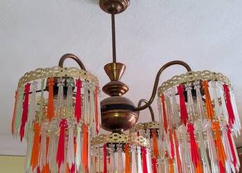 Żyrandol prl z krysztalami