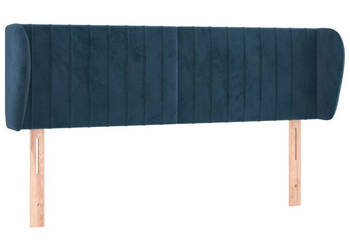 Zagłówek uszak ciemnoniebieski 147x23x78/88 cm aksamitny WM-3117434
