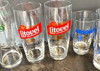 LITOVEL, ABSOLUT, ZATECKY ; - szklanki 6szt.