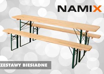 NAMIX zestaw biesiadny piwny ogrodowy 70x220cm