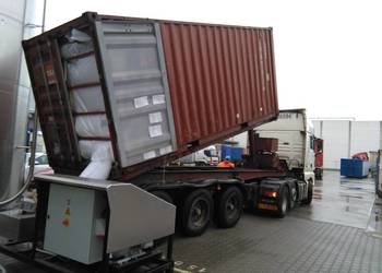 Stacja do napełniania silosów z worków BIG-BAG rozładunek KONTENERA