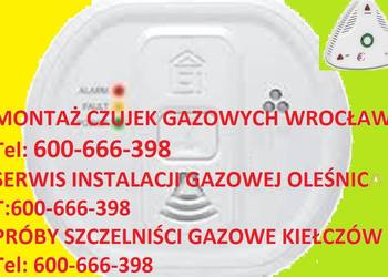 Czujnik czadu gazu dymu sprzedaż montaż próba szczelności ga