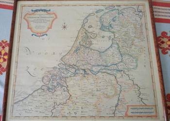 Mapa Stanów Holandii XVI wiek BricoStore w ramie (obraz)