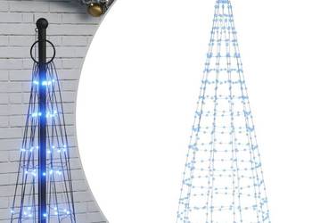 vidaXL Choinka LED na maszcie 550 diod LED Niebieski 300 cm(SKU:358115)