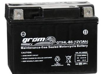 Akumulator motocyklowy Grom GTX4L-BS 12v 3Ah 60a p+