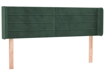 Zagłówek do łóżka z LED ciemnozielony 147x16x78/88cm aksamit WM-3123427