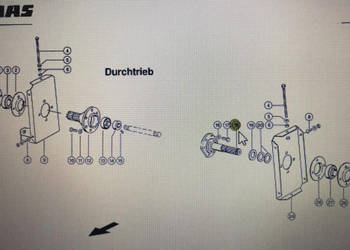 CLAAS 00 0753 365 3/CLAAS V900-V700 wałek napędu naganiacza z wpustem