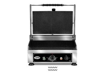 Grill kontaktowy 45x27 opiekacz żeliwny ryflowany GMG 3000W