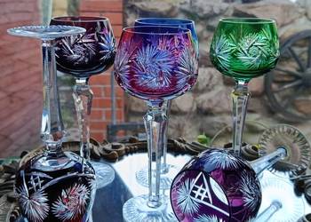 Śliczne kieliszki kryształowe Remery do wina