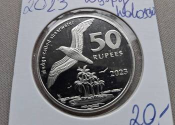 WYSPY KOKOSOWE-50 RUPI- 2023 R-(BURZYK KLINOSTERNY)