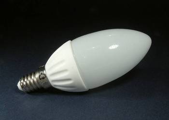 Jak 35W - Diodowa żarówka ledowa 4,3W świeca 10 SMD LED E14 ciepła biała