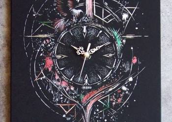 Oryginalny zegar/obraz ręcznie grawerowany... Staloryt