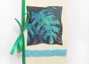 monstera zaproszenia na imprezę, boho zaproszenia ogólne c6