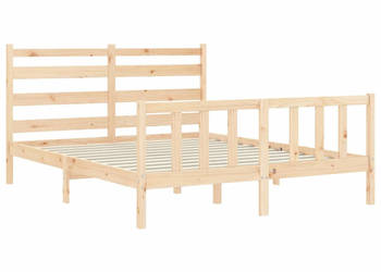 Rama łóżka bez materaca lite drewno sosnowe 160x200 cm WM-3192046