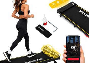 Bieżnia domowa elektryczna 10 km/h walking pad treningowy pod biurko pilot