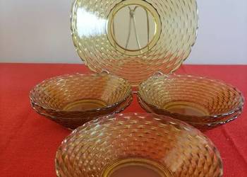 Komplet Miodowych Misek PRL