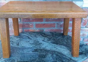 Stolik dębowy kawowy Boczny Kwietnik Stojak na kwiatek rustykalny (742)