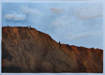 Akwarela Akwarelka Obraz pt: Góry Kanionu