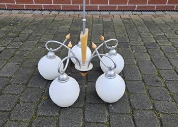 lampa wisząca, żyrandol, kule, 5 żarówek/5 ramienny