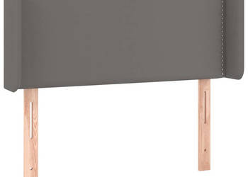 Zagłówek do łóżka z LED szary 93x16x78/88 cm sztuczna skóra WM-3123178