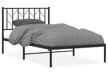 Łóżko Metalowe Czarne Rama Łóżka Ze Stelażem 100x190 cm WM-374431