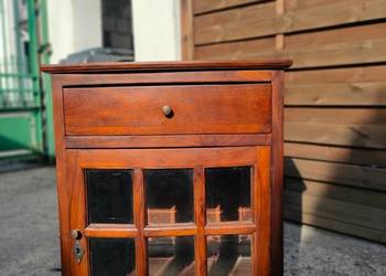Witryna szafka barek drewniana drewno kolonialna