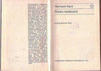 (7038) STOPKA REDAKCYJNA – HERMANN KANT