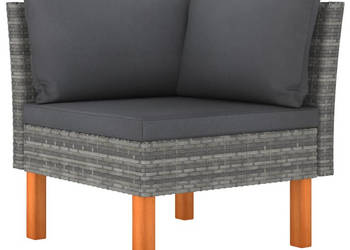 6-cz. zestaw wypoczynkowy do ogrodu poduszki rattan PE szary WM-3059713