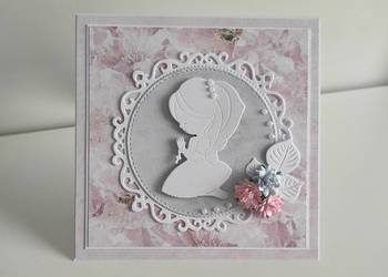 Kartka ręcznie robiona Komunia Święta handmade