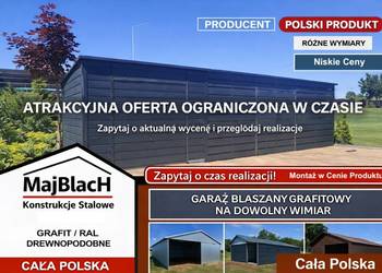 GRAFIT - RAL -  Garaż Blaszany |Altana Narzędziowa |WIATA – Maj-BlacH