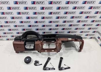 BMW 5 F10 F11 DESKA KONSOLA ORYGINAŁ ZIMTBRAUN AIRBAG PASY NAPINACZE
