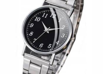 Zegarek klasyczny męski srebrna bransoleta