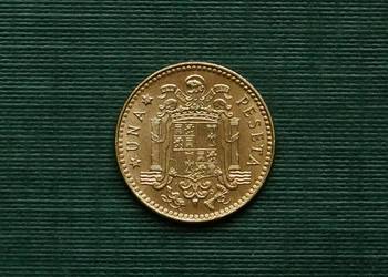 Hiszpania 1 peseta, 1975r (79 w gwiazdce)