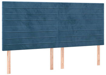 Zagłówek do łóżka z LED ciemnoniebieski 160x5x118/128 cm WM-3122622