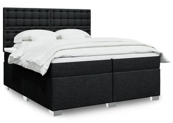 Łóżko z Materacem Kontynentalne Czarne Do Sypialni 200x200 cm WM-3290611